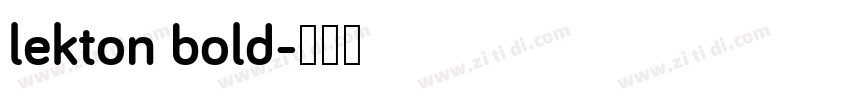 lekton bold字体转换